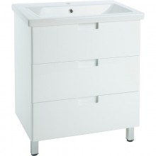 Тумба с раковиной белый глянец 100 см Bellezza Пегас 4630417140011 + 5902115715297