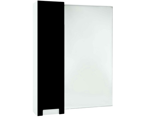 Зеркальный шкаф 58x80 см черный глянец/белый глянец L Bellezza Пегас 4610409002046