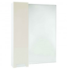Зеркальный шкаф 68x80 см бежевый глянец/белый глянец L Bellezza Пегас 4610411002072