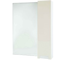 Зеркальный шкаф 68x80 см бежевый глянец/белый глянец R Bellezza Пегас 4610411001075