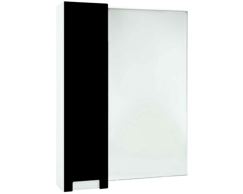 Зеркальный шкаф 68x80 см черный глянец/белый глянец L Bellezza Пегас 4610411002041