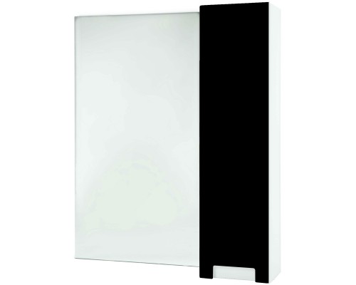 Зеркальный шкаф 78x80 см черный глянец/белый глянец R Bellezza Пегас 4610413001042
