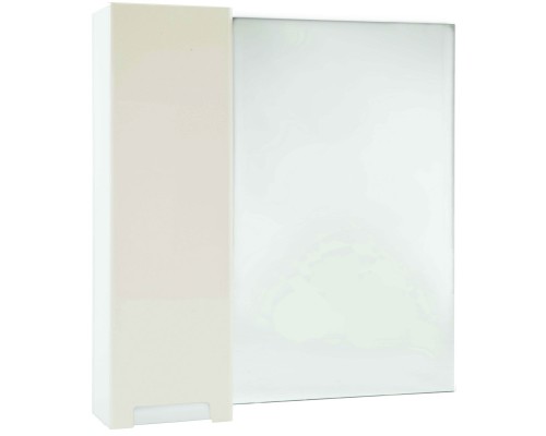 Зеркальный шкаф 88x80 см бежевый глянец/белый глянец L Bellezza Пегас 4610415002078
