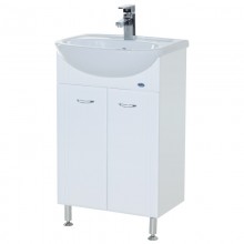 Тумба с раковиной белый глянец 46 см Bellezza Уют 4635023000018 + 4620008192741