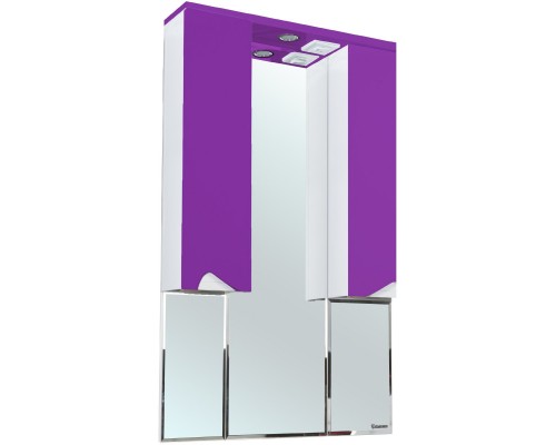 Зеркальный шкаф 96x100,3 см фиолетовый глянец/белый глянец Bellezza Эйфория 4619117180411