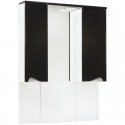 Зеркальный шкаф 96x100,3 см черный глянец/белый глянец Bellezza Эйфория 4619117180046