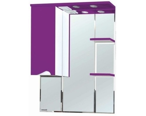 Зеркальный шкаф 75x100,3 см фиолетовый глянец/белый глянец L Bellezza Эйфория 4619113002410