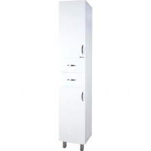 Пенал напольный с бельевой корзиной белый глянец L/R Bellezza Элеганс 4628604120014