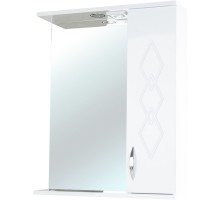 Зеркальный шкаф 50x72,2 см белый глянец R Bellezza Элеганс 4618606521018