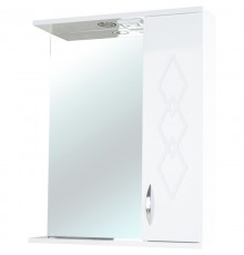 Зеркальный шкаф 50x72,2 см белый глянец R Bellezza Элеганс 4618606521018