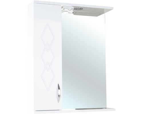 Зеркальный шкаф 50x72,2 см белый глянец L Bellezza Элеганс 4618606522015