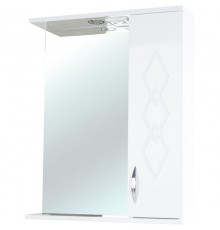 Зеркальный шкаф 55x72,2 см белый глянец R Bellezza Элеганс 4618608521016