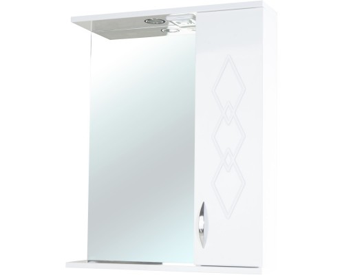 Зеркальный шкаф 55x72,2 см белый глянец R Bellezza Элеганс 4618608521016