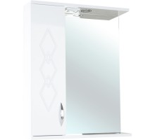 Зеркальный шкаф 55x72,2 см белый глянец L Bellezza Элеганс 4618608522013