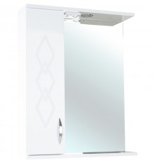 Зеркальный шкаф 60x72,2 см белый глянец L Bellezza Элеганс 4618609522012