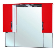 Зеркальный шкаф 101x100 см красный глянец/белый глянец Bellezza Лагуна 4612118000030