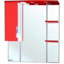 Зеркальный шкаф 82,5x100 см красный глянец/белый глянец L Bellezza Лагуна 4612114002038