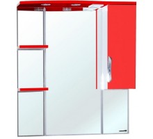 Зеркальный шкаф 82,5x100 см красный глянец/белый глянец R Bellezza Лагуна 4612114001031