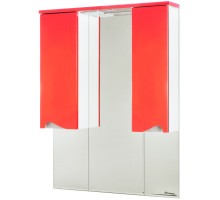 Зеркальный шкаф 96x100,3 см красный глянец/белый глянец Bellezza Эйфория 4619117180039