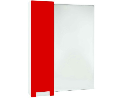 Зеркальный шкаф 88x80 см красный глянец/белый глянец L Bellezza Пегас 4610415002030