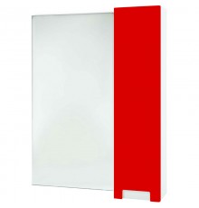 Зеркальный шкаф 58x80 см красный глянец/белый глянец R Bellezza Пегас 4610409001032