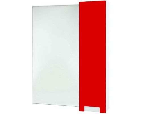 Зеркальный шкаф 58x80 см красный глянец/белый глянец R Bellezza Пегас 4610409001032