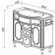 Тумба слоновая кость золотая патина 102,4 см Belux Каталония Н 105-02