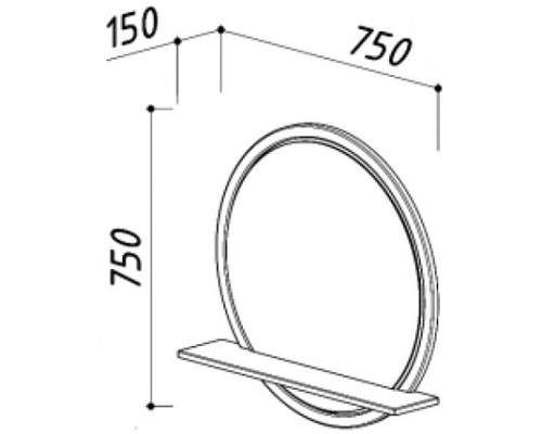 Зеркало 75x75 см белый глянец Belux Бали В 81