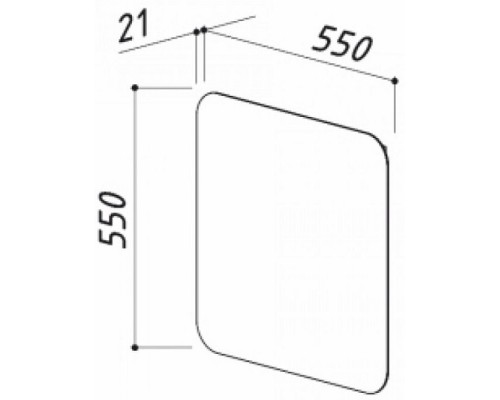 Зеркало 55x55 см Belux Терра Лайт В 60