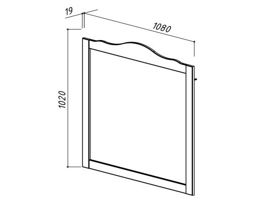 Зеркало 108x102 см белый глянец Belux Бари В 105