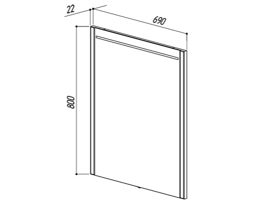 Зеркало 69x80 см белый глянец Belux Мадрид В 70