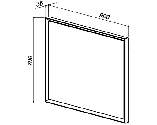 Зеркало 90x70 см белый глянец Belux Версаль В 90