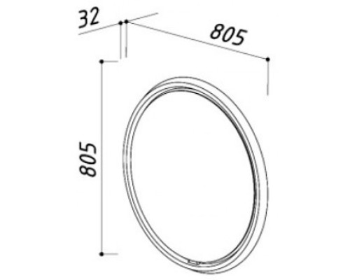 Зеркало 80,5x80,5 см белый глянец Belux Версаль В 80