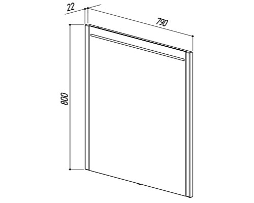 Зеркало 79x80 см белый глянец Belux Мадрид В 80