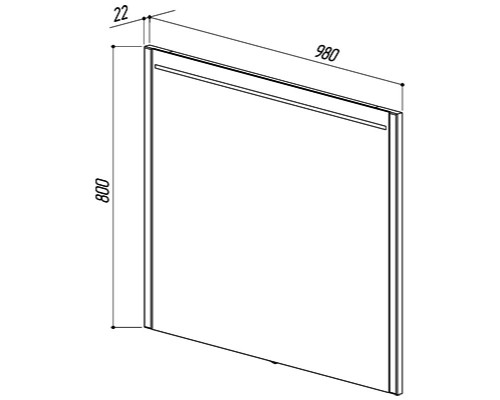 Зеркало 98x80 см белый глянец Belux Мадрид В 100