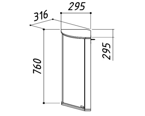 Зеркальный шкаф 29,5x29,5 см белый глянец R Belux Микро ВУШ 38