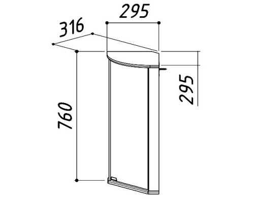 Зеркальный шкаф 29,5x29,5 см белый глянец L Belux Микро ВУШ 38