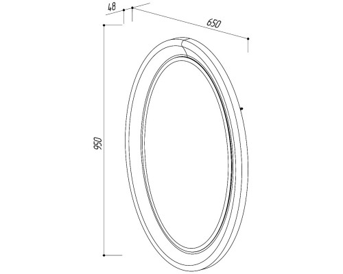 Зеркало 65x95 см белый глянец Belux Ксанти В 65