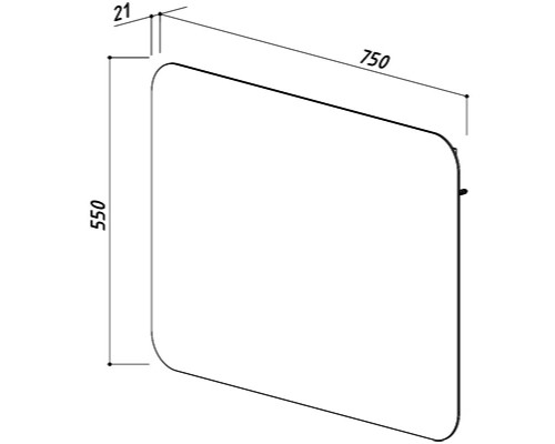 Зеркало 75x55 см Belux Терра Лайт В 80