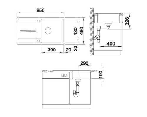 Кухонная мойка Blanco Metra 5 S-F белый 519099