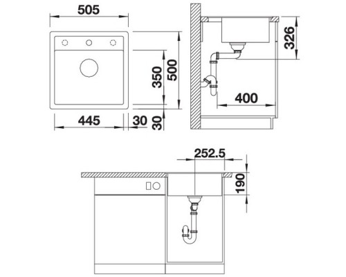 Кухонная мойка Blanco Dalago 5-F антрацит 518530