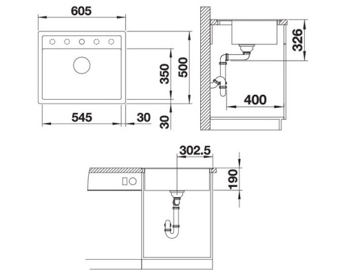 Кухонная мойка Blanco Dalago 6-F антрацит 514773