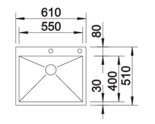 Кухонная мойка Blanco Zerox 550-IF/A InFino зеркальная полированная сталь 521638