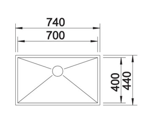 Кухонная мойка Blanco Zerox 700-IF InFino зеркальная полированная сталь 521592