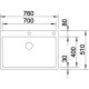 Кухонная мойка Blanco Claron 700-IF/A InFino нержавеющая сталь 521634