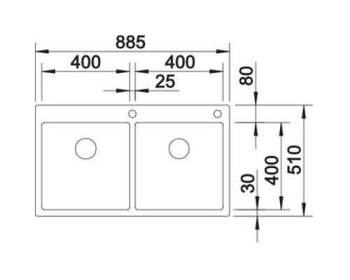 Кухонная мойка Blanco Claron 400/400-IF/A InFino нержавеющая сталь 521654