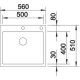 Кухонная мойка Blanco Claron 500-IF/A InFino нержавеющая сталь 523393