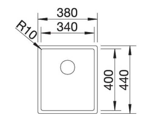 Кухонная мойка Blanco Claron 340-U InFino нержавеющая сталь 523384