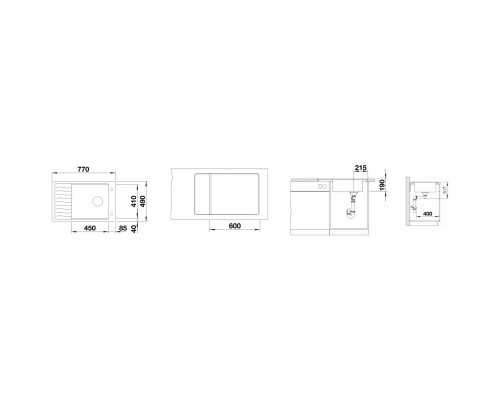 Кухонная мойка Blanco Elon XL 6 S-F InFino антрацит 524854