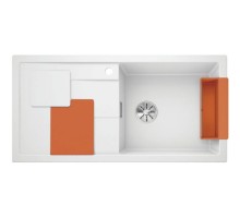 Кухонная мойка Blanco Sity XL 6S InFino белый/апельсин 525059
